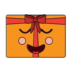 gift box happy  emoji icon image vector illustration design
