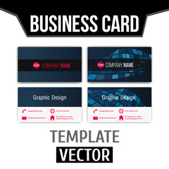 Vector realistic modern creative business card template on a white background, Easy to change for your design. Vector illustration. EPS10