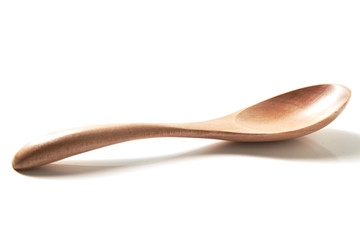 Small rustic natural wood spoon