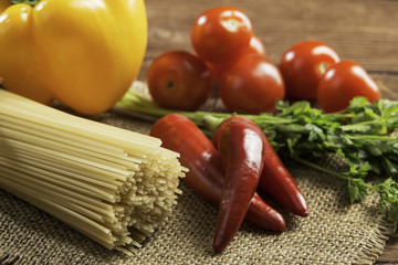 Ingredients for pasta