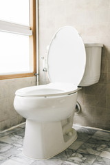 Toilet seat decoration in bathroom