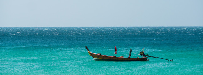  Long-tail boats converted boat excursions In order to serve tourists cruising the island of...