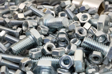 Metal tools and fixing elements.