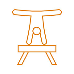 Pommel Horse Front Hand Stand Sport Outline Figure Symbol Illustration