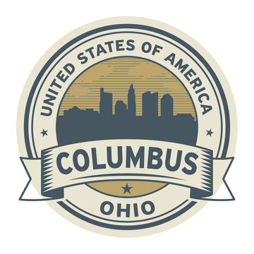 Stamp or label with name of Columbus, Ohio