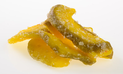 dried guava or dried fruits on a background.