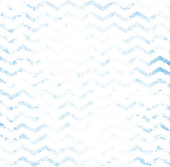 Blue and white shabby zigzag