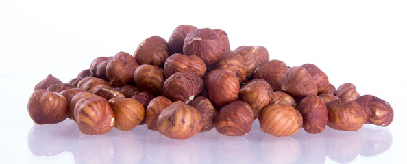 hazelnuts. hazelnuts on the background
