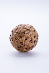 ball. rattan ball on the background