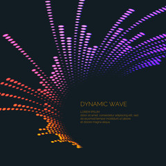 Vector illustration of music wave in the form of the equalizer
