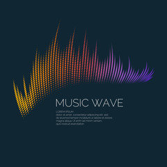 Vector illustration of music wave in the form of the equalizer