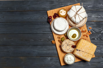 Mix cheese on the table