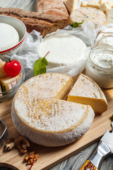 Mix cheese on the table