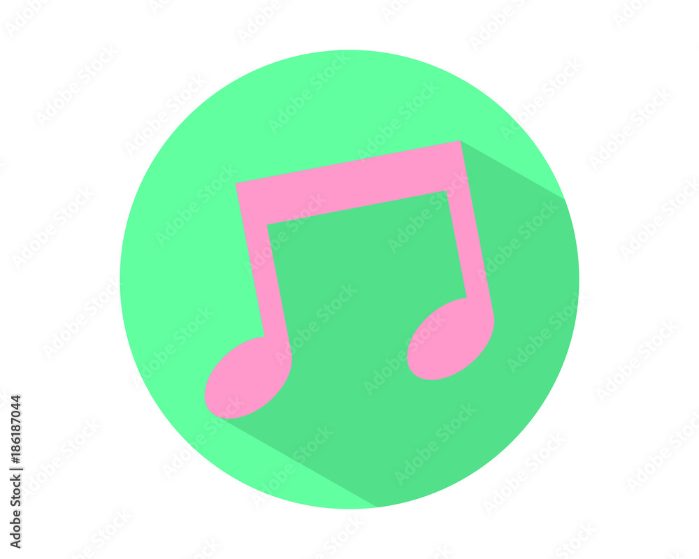 Wall mural musical notes tone tune key image vector