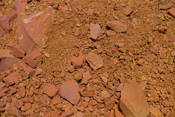 Pink and brown gravel in Outback Queensland