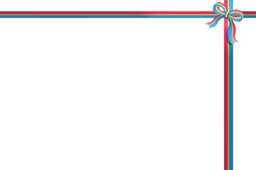 トリコロールリボンフレーム