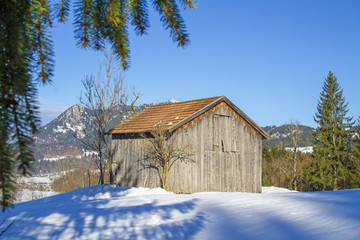 Allgäu - Winter - Stadel - Grünten - Weihnachten
