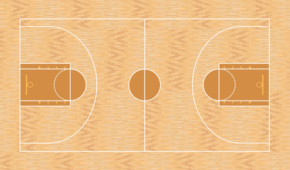 Basketball field. vector illustration