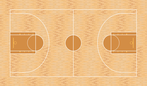Basketball field. vector illustration