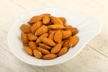 Almond in the bowl