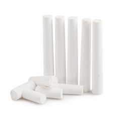 White chalk isolated on a white background