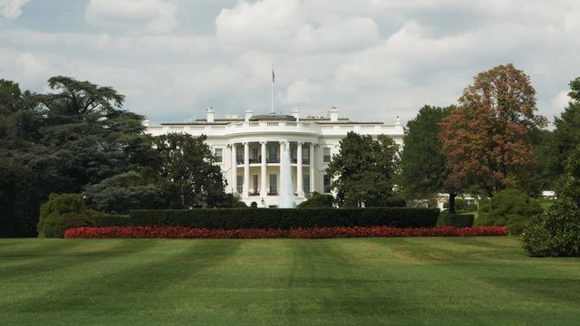 view of the white house in washington, dc from the south lawn