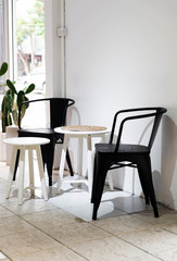 empty table and chair
