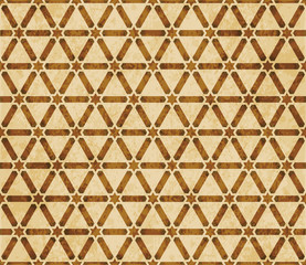 Naklejka premium Retro brown Islam seamless geometry pattern background eastern style ornament