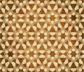 Retro brown Islam seamless geometry pattern background eastern style ornament