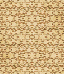 Retro brown Islam seamless geometry pattern background eastern style ornament