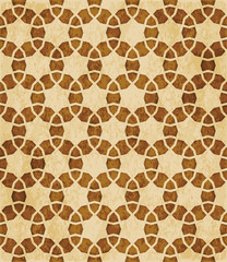 Retro brown Islam seamless geometry pattern background eastern style ornament