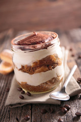 tiramisu and coffee bean