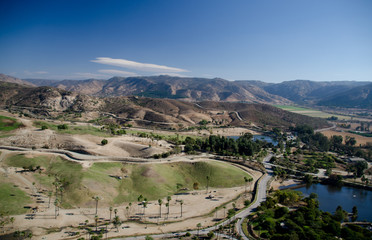 Aerial viees of safari park in Southern California