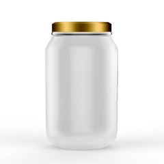 Jar on isolated white background, 3d illustration