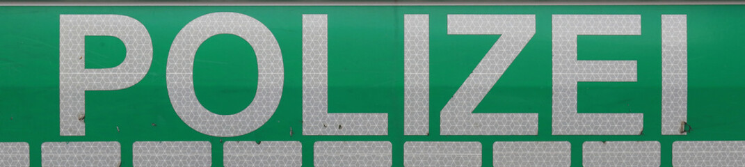 Polizeiauto-Tür (Beschriftung)