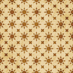 Retro brown Islam seamless geometry pattern background eastern style ornament