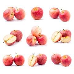 Red apples isolated on a white background
