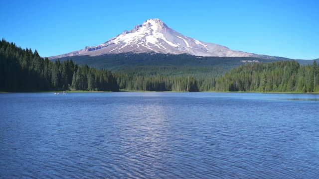 Mount Hood and Trillium Lake in Oregon