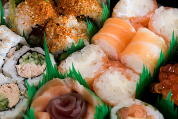 Mix of tasty sushi