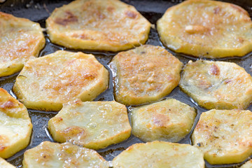 Fried potatoes in the oven