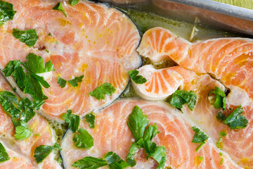 Cook the salmon in the oven
