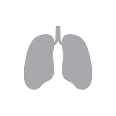 grey lung icon- vector illustration