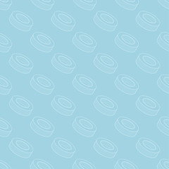 Light blue geometric ornament. Seamless pattern