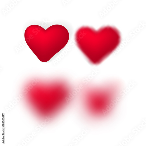 Red Hearts Blur Transpa Isolated On White Background Vector Vector Confetti Falling From Red Hearts Love Concept Card Background For Valentine S Day Diy Set Make Your Own Backgrounds And Design