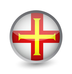 Obraz premium Guernsey Flag Round Glossy Icon