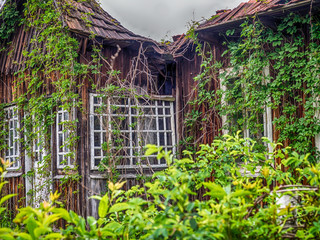 Abandoned, wooden house