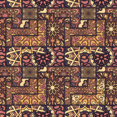 Seamless pattern. Vintage decorative elements. Hand drawn background. Islam, Arabic, Indian, ottoman motifs. Perfect for printing on fabric or paper.