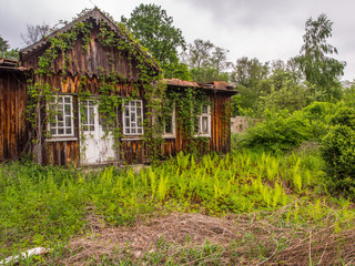 Fototapeta na wymiar Abandoned, wooden house