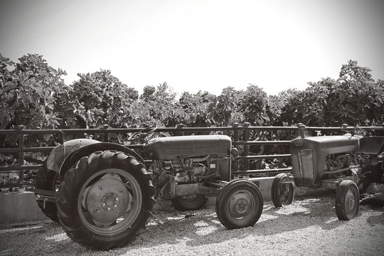 old tractors at the farm
