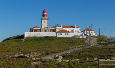 Fototapeta na wymiar Leuchtturm Cabo da Roca Portugal Europa